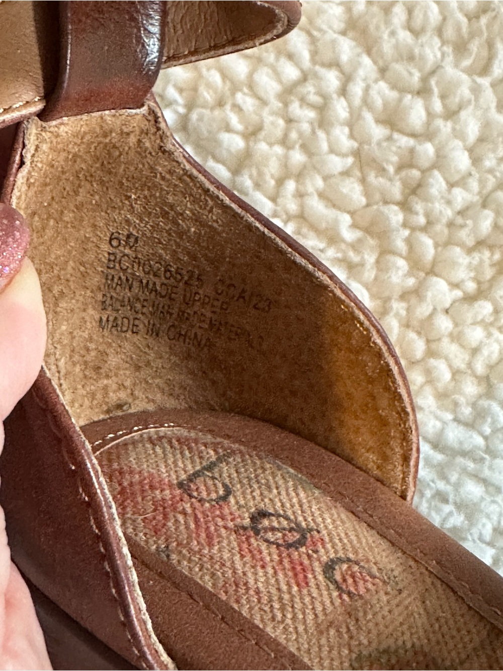 BOC Women’s Brown Wedge Platform Sandal with Open Toe size 6 M - Picture 6 of 8